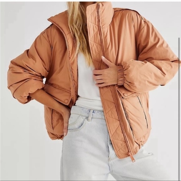 FREE PEOPLE Free People Duvet Bomber Jacket in Doe Size L - Picture 2 of 8
